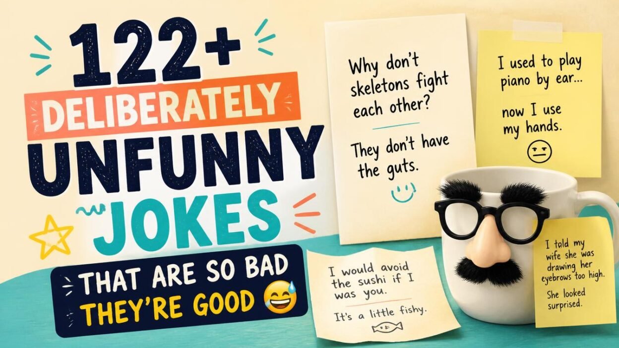 122+ Deliberately Unfunny Jokes That Are So Bad They're Good 😅