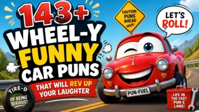 143+ Wheel-y Funny Car Puns That Will Rev Up Your Laughter 🚗