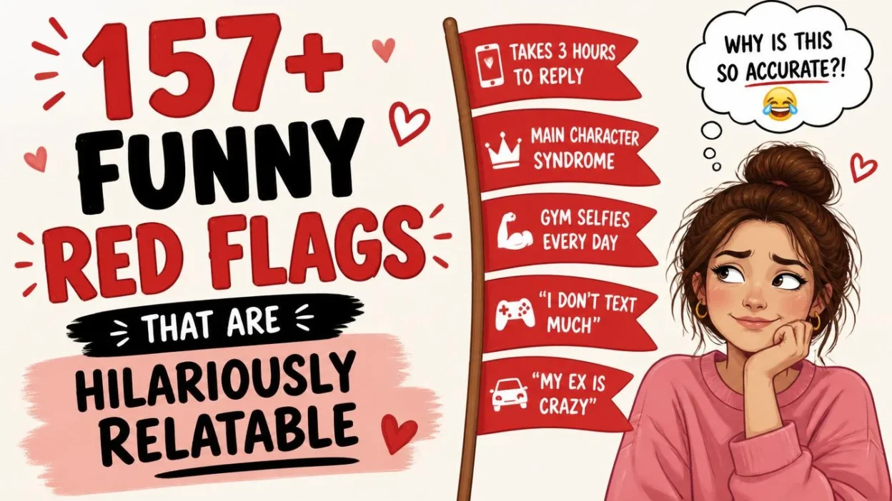 157+ Funny Red Flags That Are Hilariously Relatable 🚩